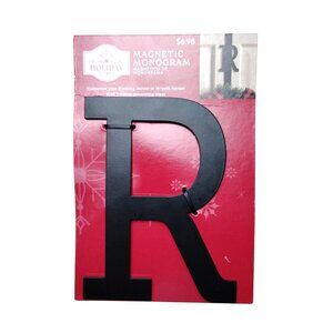 Holiday Time Magnetic Monogram Letter R For Stocking or Wreath Hanger